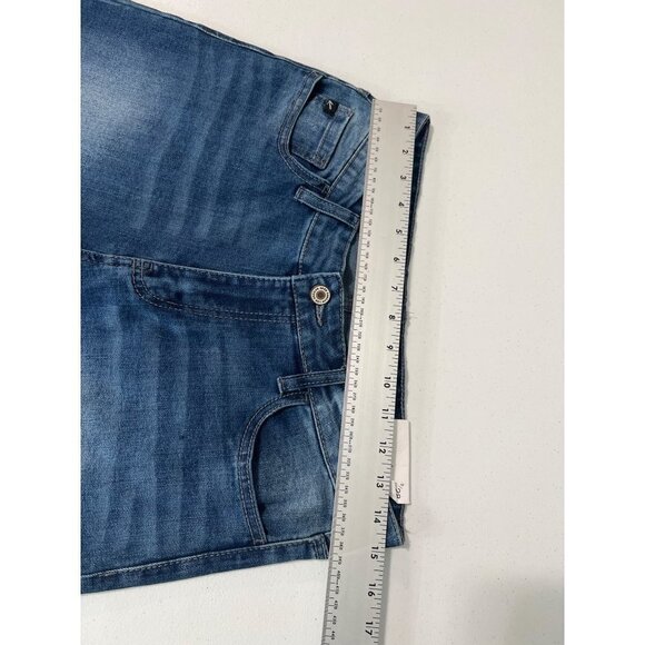 KanCan Midrise Supper Skinny Jeans Womens Size 9/28 NWT Medium Wash Whiskering - Picture 6 of 11